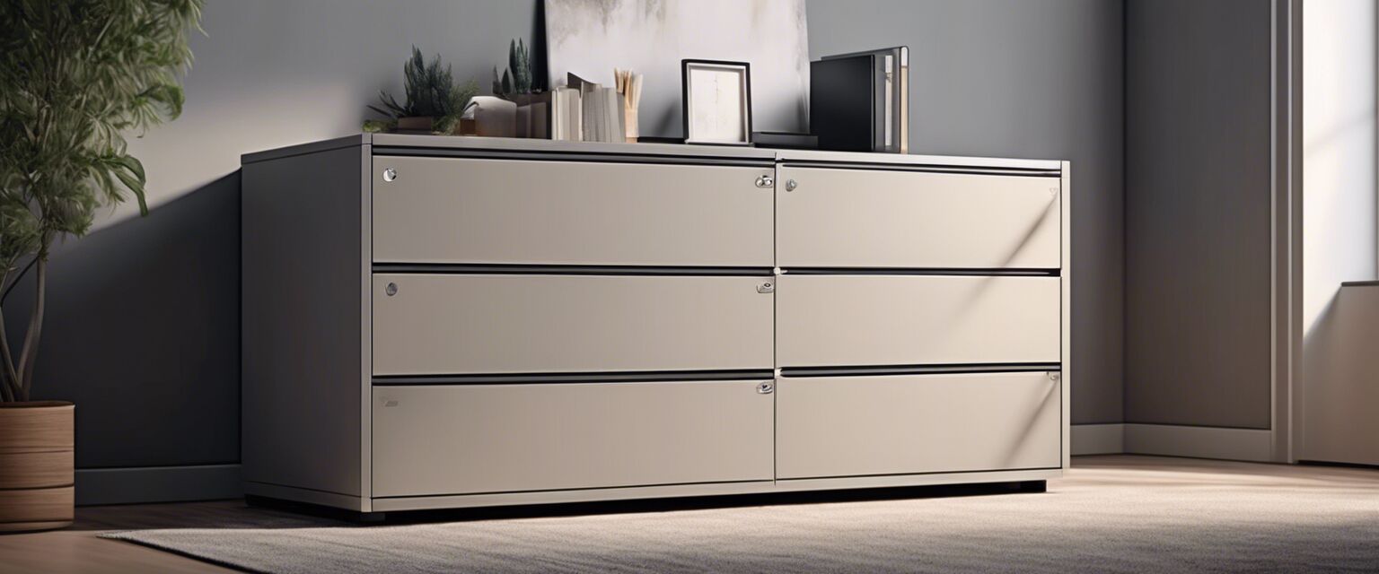 Modern filing cabinet for organization